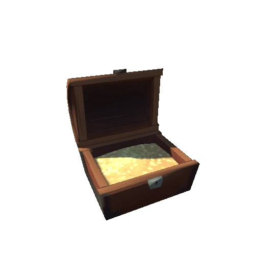 Wooden Treasure Box Gold Fill